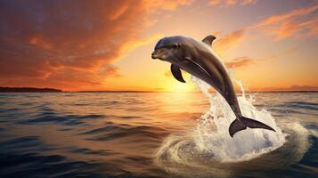 AI generated dolphine high quality image photo