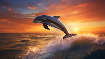 AI generated dolphine high quality image photo