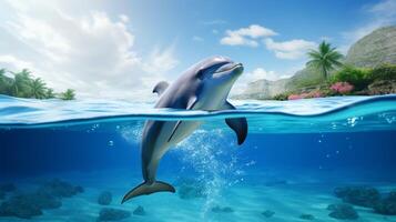 AI generated dolphine high quality image photo