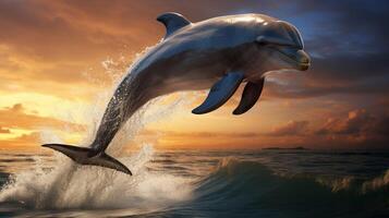 AI generated dolphine high quality image photo