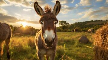 AI generated donkey high quality image photo