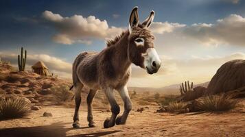 AI generated donkey high quality image photo