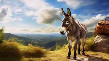 AI generated donkey high quality image photo