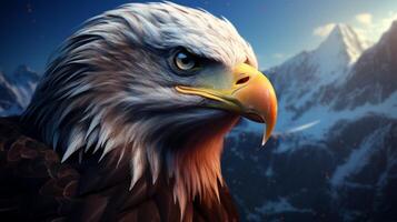 AI generated eagle high quality image photo