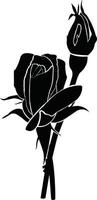 hermosa Rosa silueta diseño en un blanco antecedentes vector