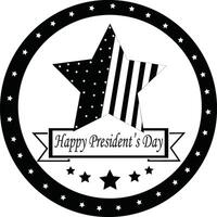 Beautiful presidents day silhouette design on a white background vector