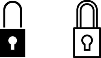 padlock icon, sign, or symbol in glyph and line style isolated on transparent background. Vector illustration