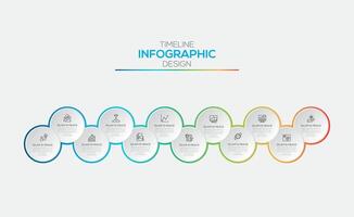 timeline infographic template design vector