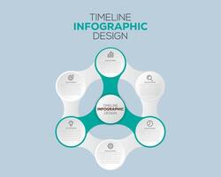 Timeline infographic template design vector