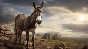 AI generated donkey high quality image photo