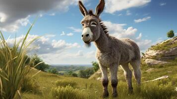 AI generated donkey high quality image photo