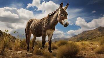 AI generated donkey high quality image photo