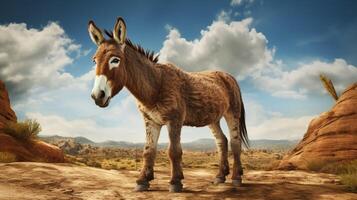 AI generated donkey high quality image photo