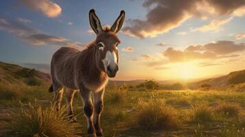 AI generated donkey high quality image photo