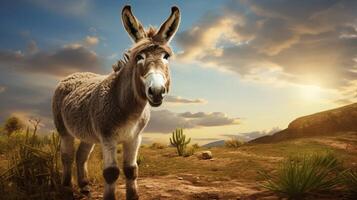 AI generated donkey high quality image photo