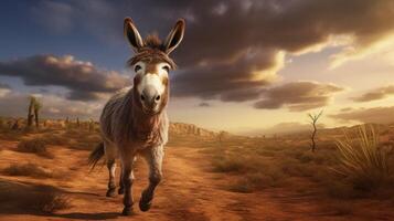 AI generated donkey high quality image photo