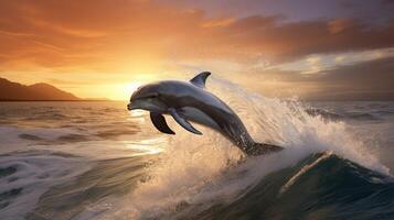 AI generated dolphine high quality image photo
