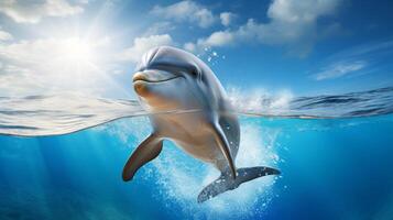 AI generated dolphine high quality image photo