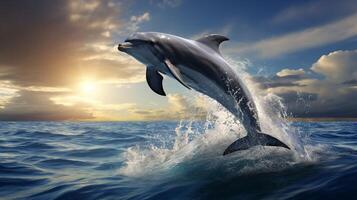 AI generated dolphine high quality image photo