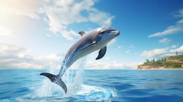 AI generated dolphine high quality image photo