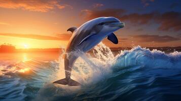 AI generated dolphine high quality image photo