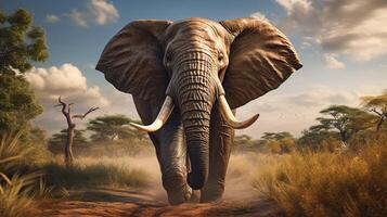 AI generated elephant high quality image photo