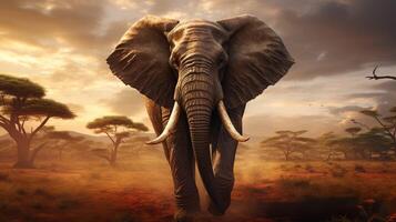 AI generated elephant high quality image photo