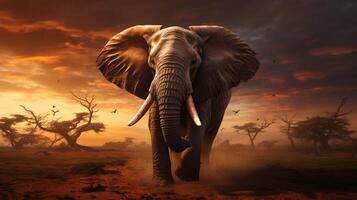 AI generated elephant high quality image photo