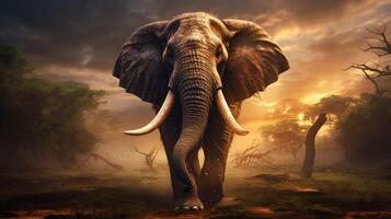 AI generated elephant high quality image photo