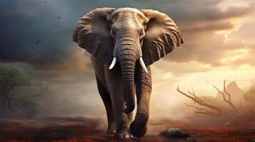 AI generated elephant high quality image photo