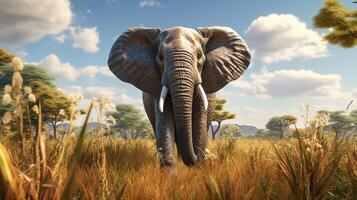 AI generated elephant high quality image photo