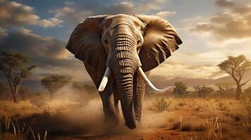 AI generated elephant high quality image photo
