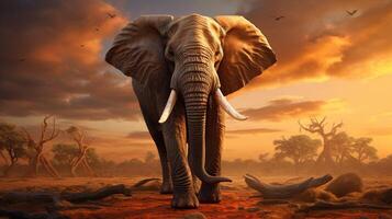 AI generated elephant high quality image photo