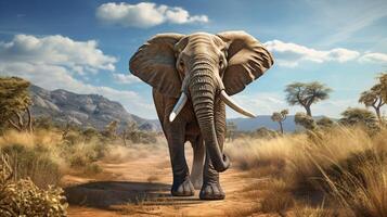 AI generated elephant high quality image photo