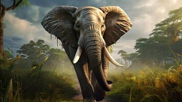 AI generated elephant high quality image photo