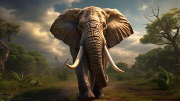 AI generated elephant high quality image photo