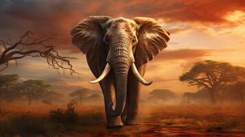 AI generated elephant high quality image photo