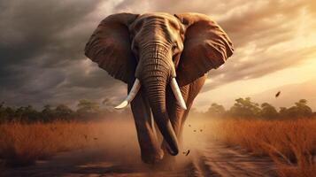 AI generated elephant high quality image photo