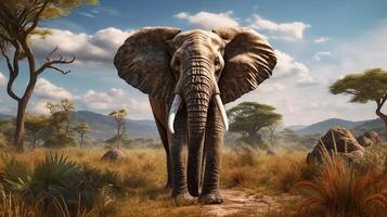 AI generated elephant high quality image photo