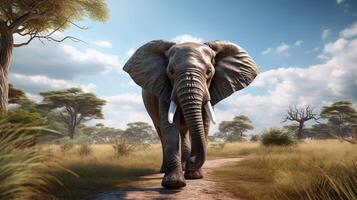 AI generated elephant high quality image photo