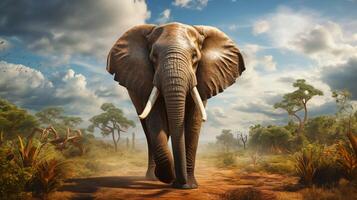 AI generated elephant high quality image photo