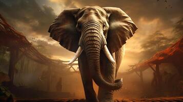 AI generated elephant high quality image photo