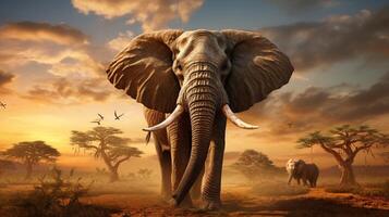 AI generated elephant high quality image photo