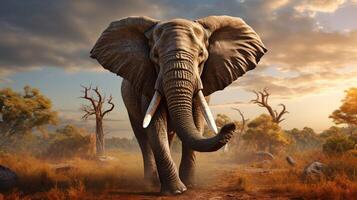 AI generated elephant high quality image photo