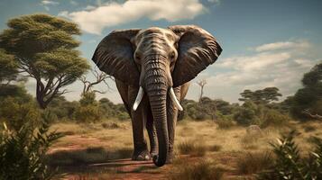 AI generated elephant high quality image photo