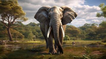 AI generated elephant high quality image photo