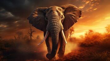 AI generated elephant high quality image photo