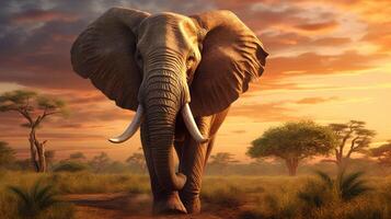 AI generated elephant high quality image photo