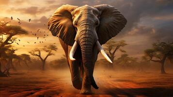 AI generated elephant high quality image photo