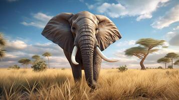 AI generated elephant high quality image photo